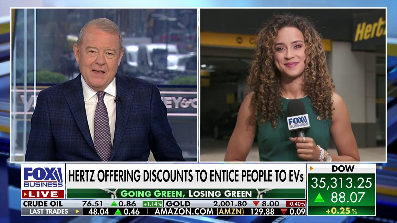 FOX Business’ Madison Alworth reports on electric vehicle inventory projections for rentals and the push away from gas rentals on "Varney & Co."